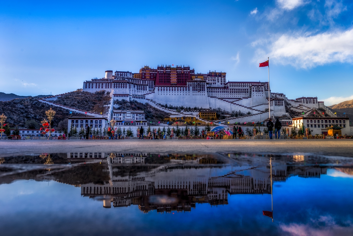Beautiful 4k landscape of the Potala Palace
