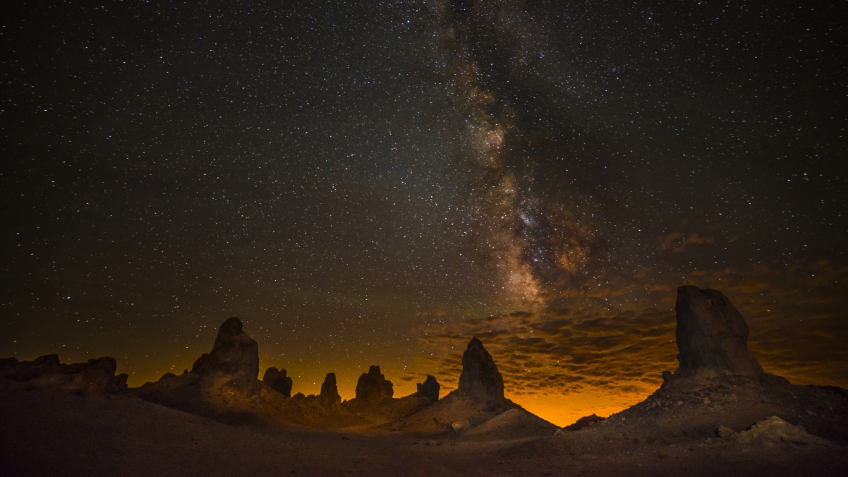 California desert night silver