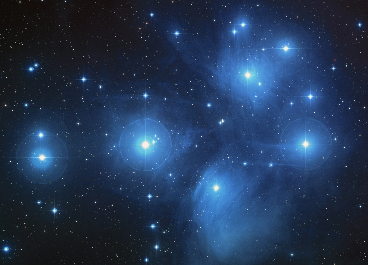 Pleiades star cluster star cluster starry sky galaxy 4