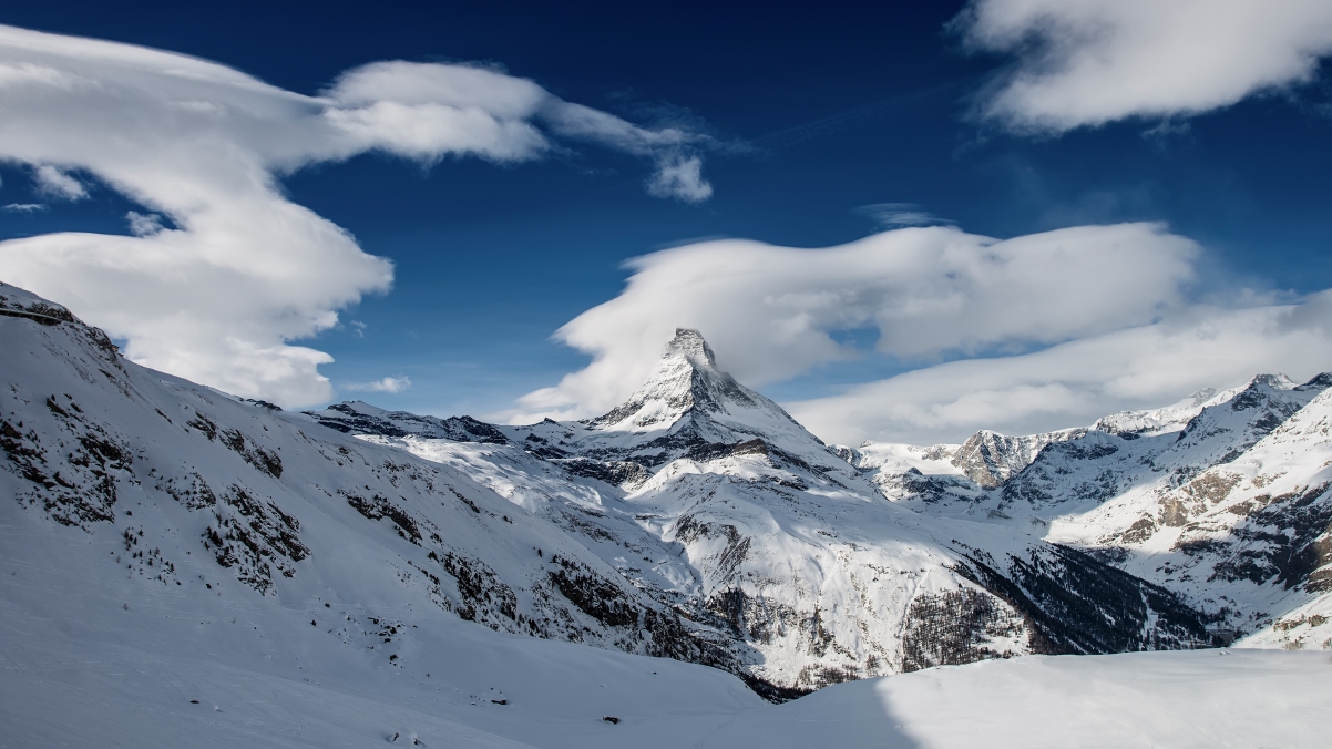 Snow cone landscape 4K wall of Matterhorn