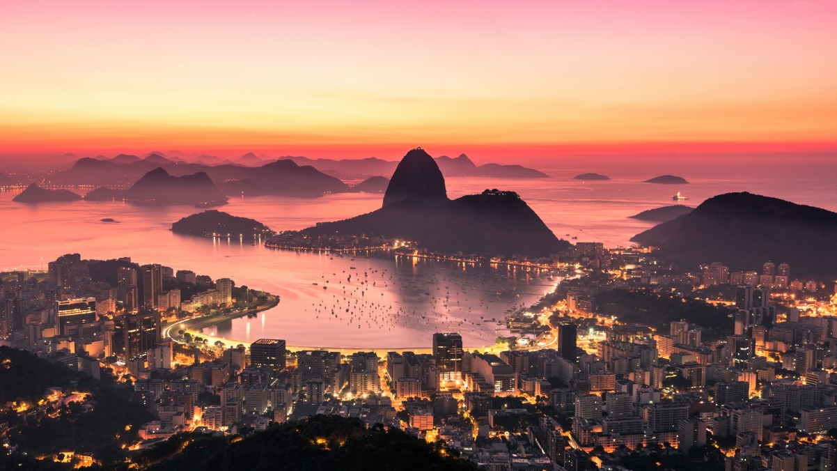 Rio de Janeiro sunrise 4k landscape