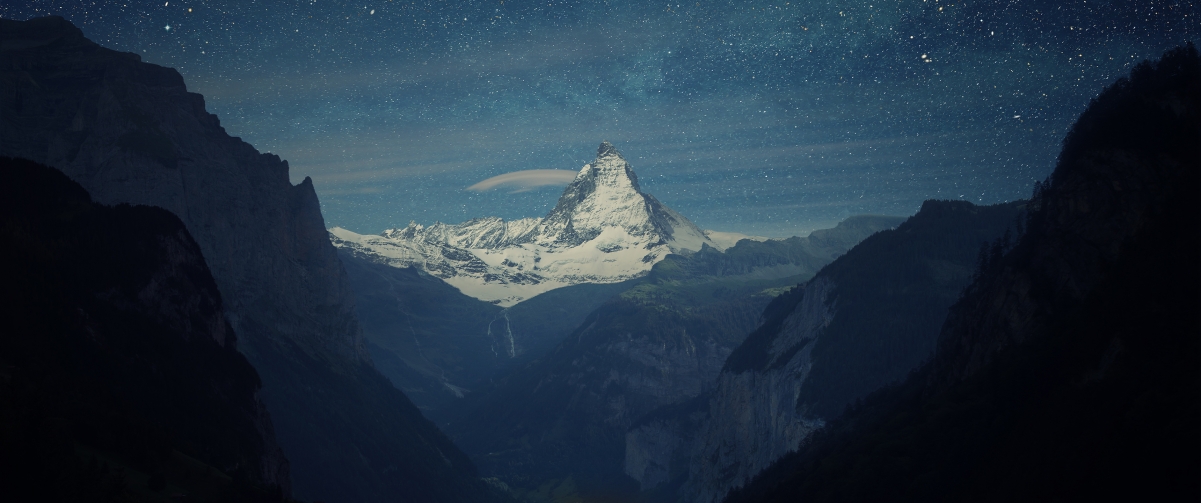 Lauterbrunnen Valley Starry Night 3440