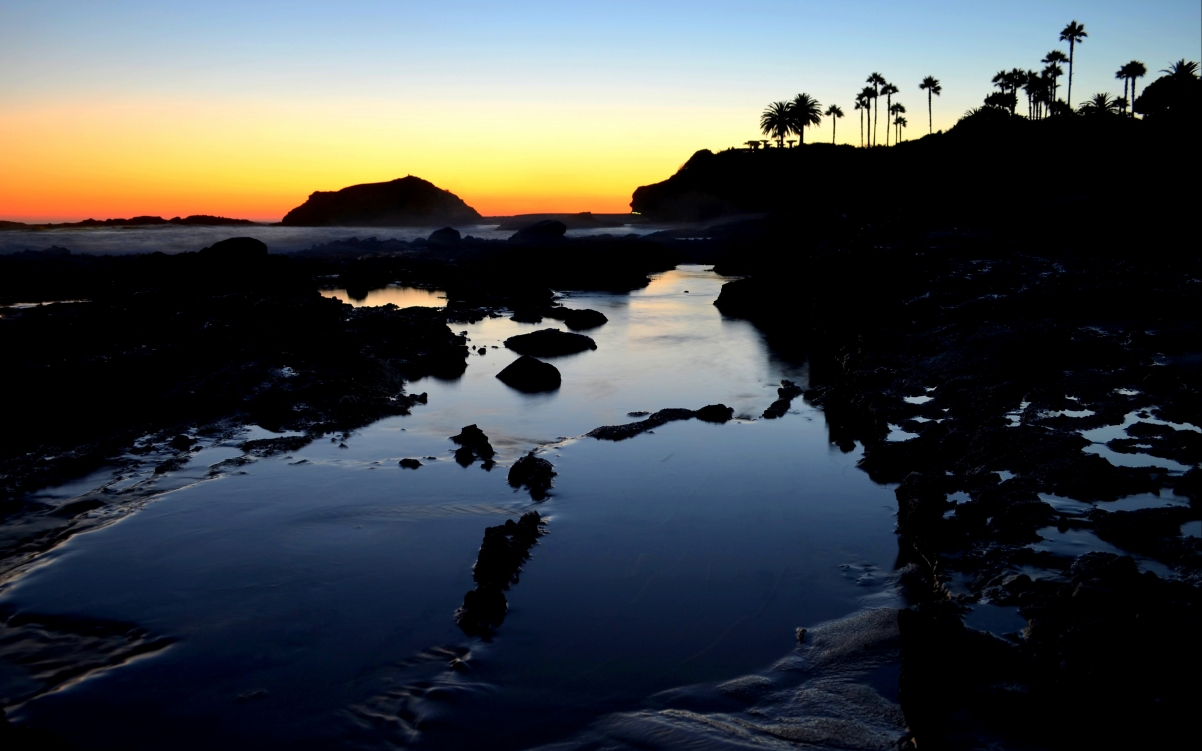 Sunset 4K scenery of Laguna Beach