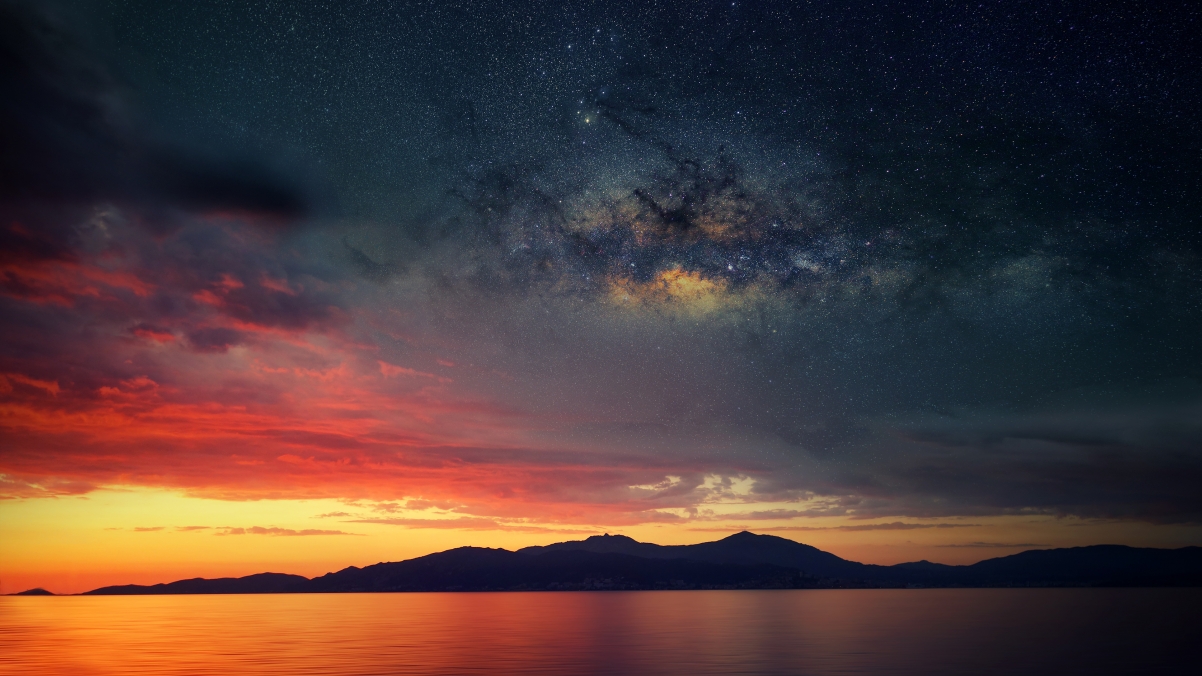 Corsica Starry Sky Landscape 4K Wallpaper