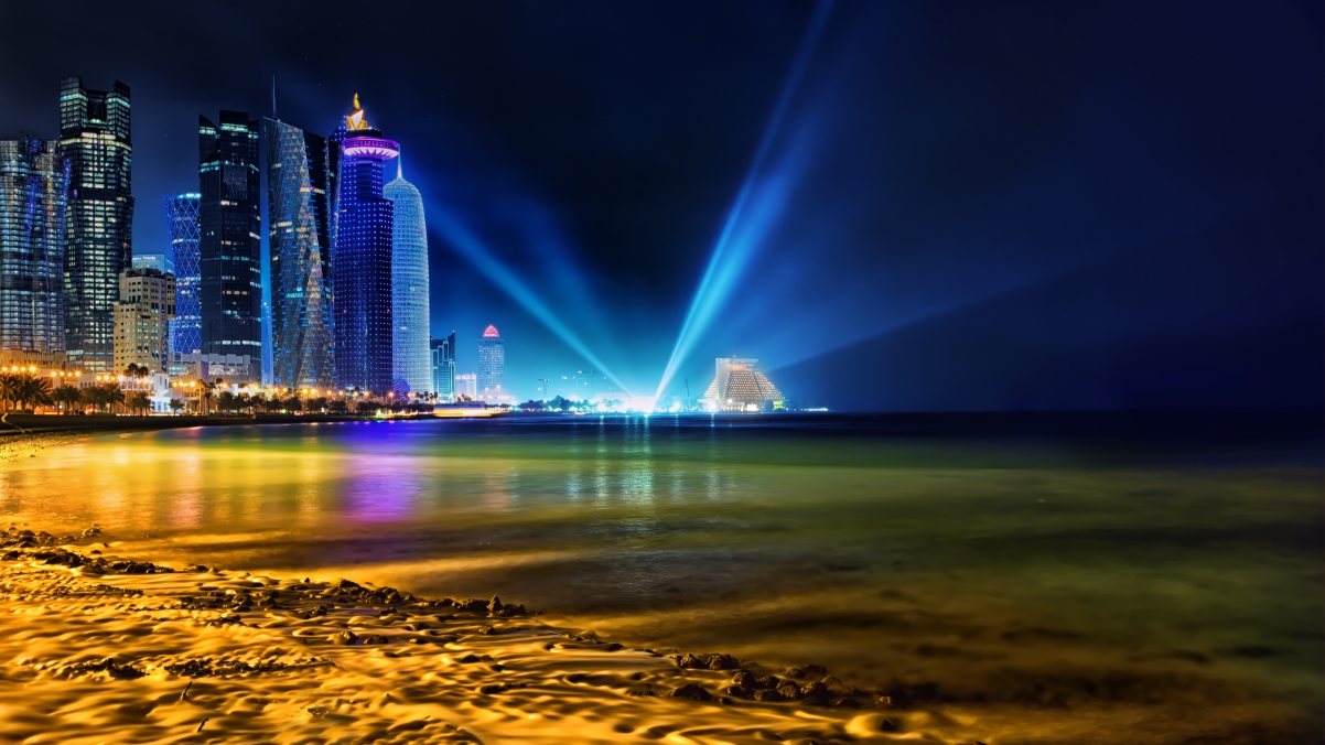 Skyline of Doha, Qatar 3840