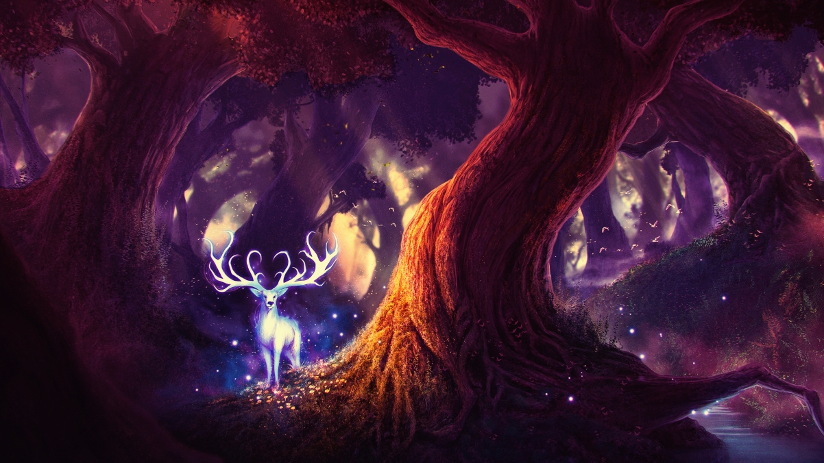 Dark Forest Deer Elf Aesthetic Dream