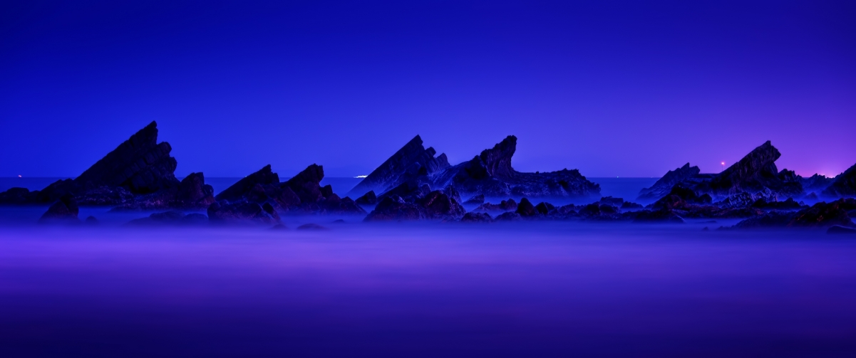 Cold Blue 3440x1440 Landscape Wallpaper