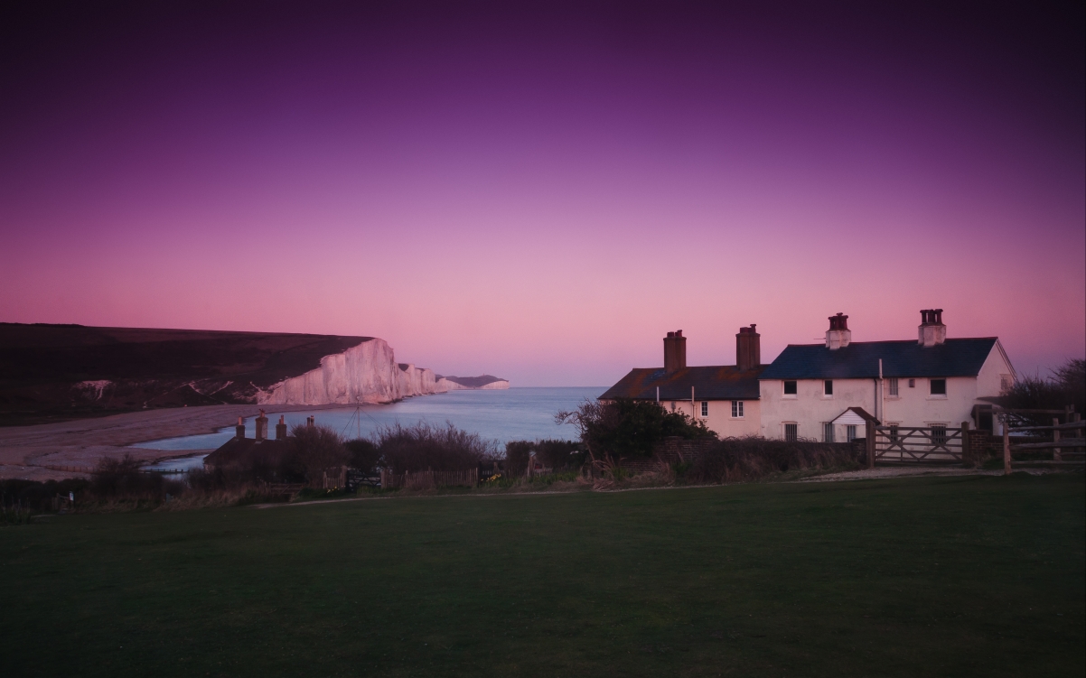 The beach house was taken at the Seven Sisters in England