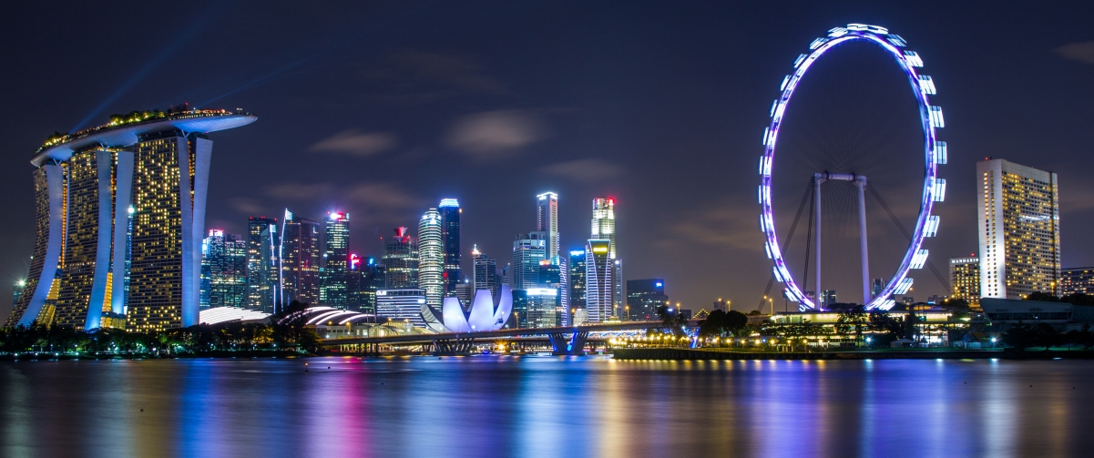 Seaside city night light ferris wheel 34