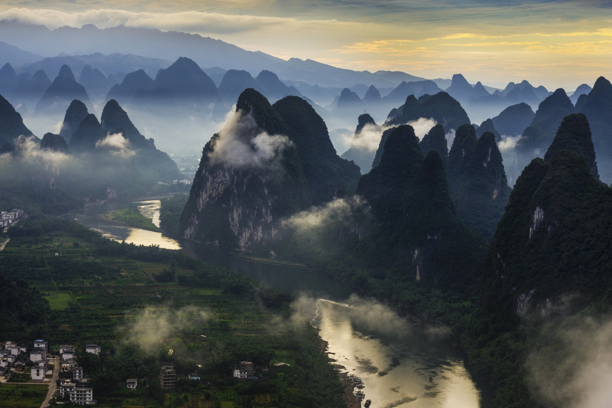 Guilin Lijiang River scenery 4k picture