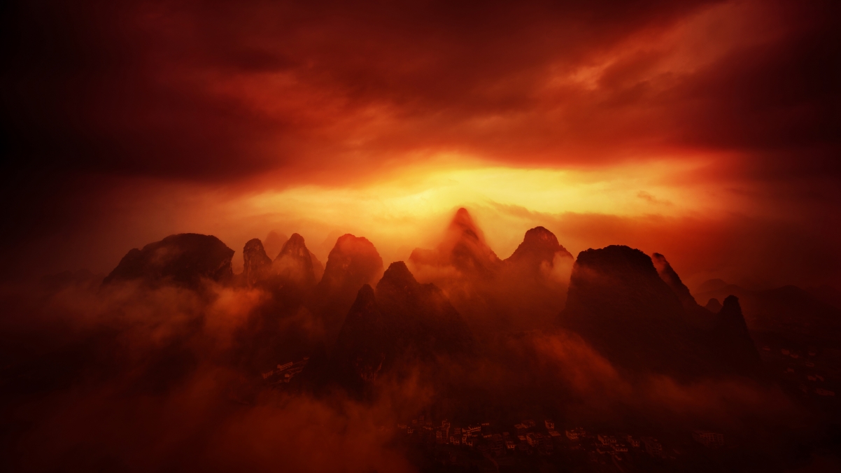 Guangxi beautiful landscape photography 4k wallpaper