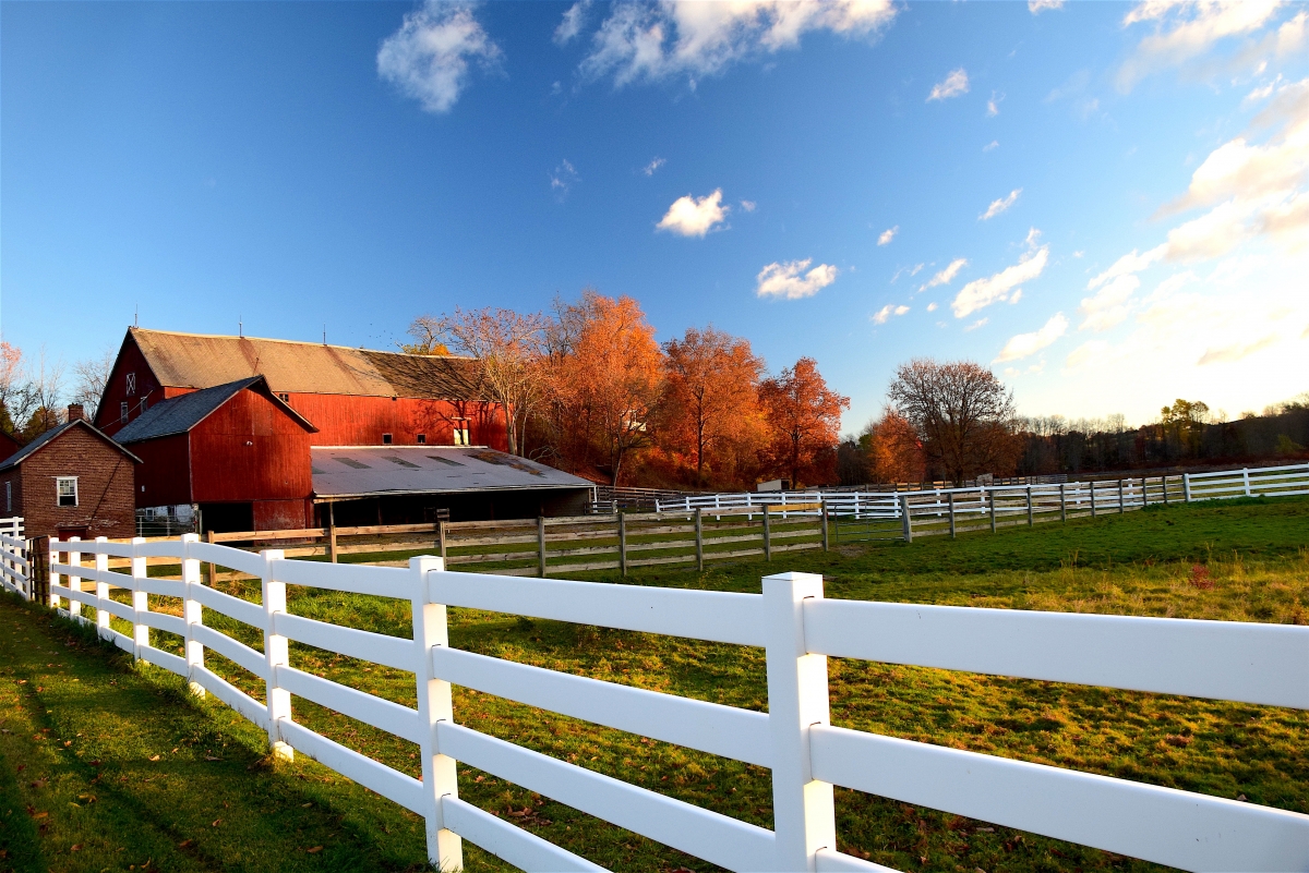 Barn fence rural farm township