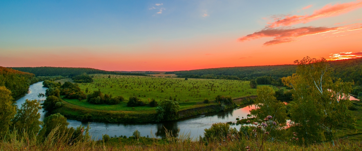 Russian landscape, hills, rivers 3440