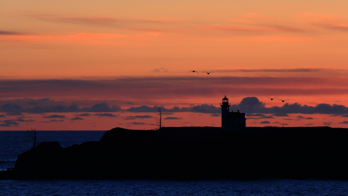 Oregon Lighthouse Sunset 4K Landscape