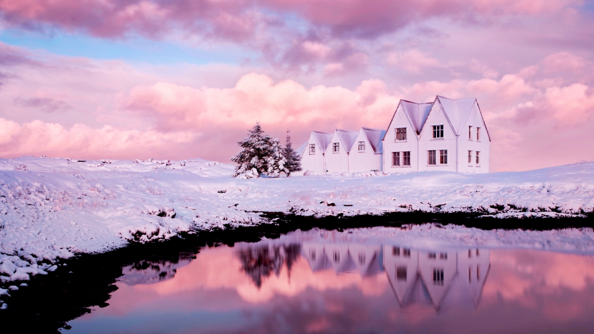 Winter landscape glacier apple mac