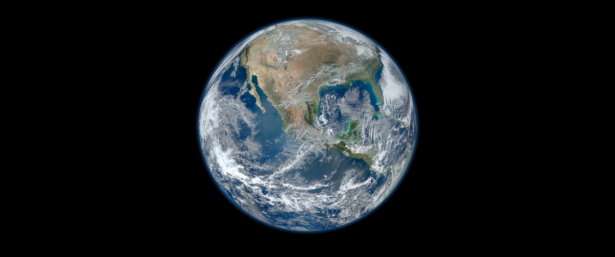 Full view of the earth NASA 3440x1440
