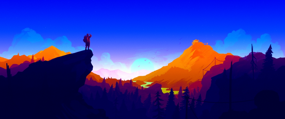 Climbers beautiful scenery 3440x1