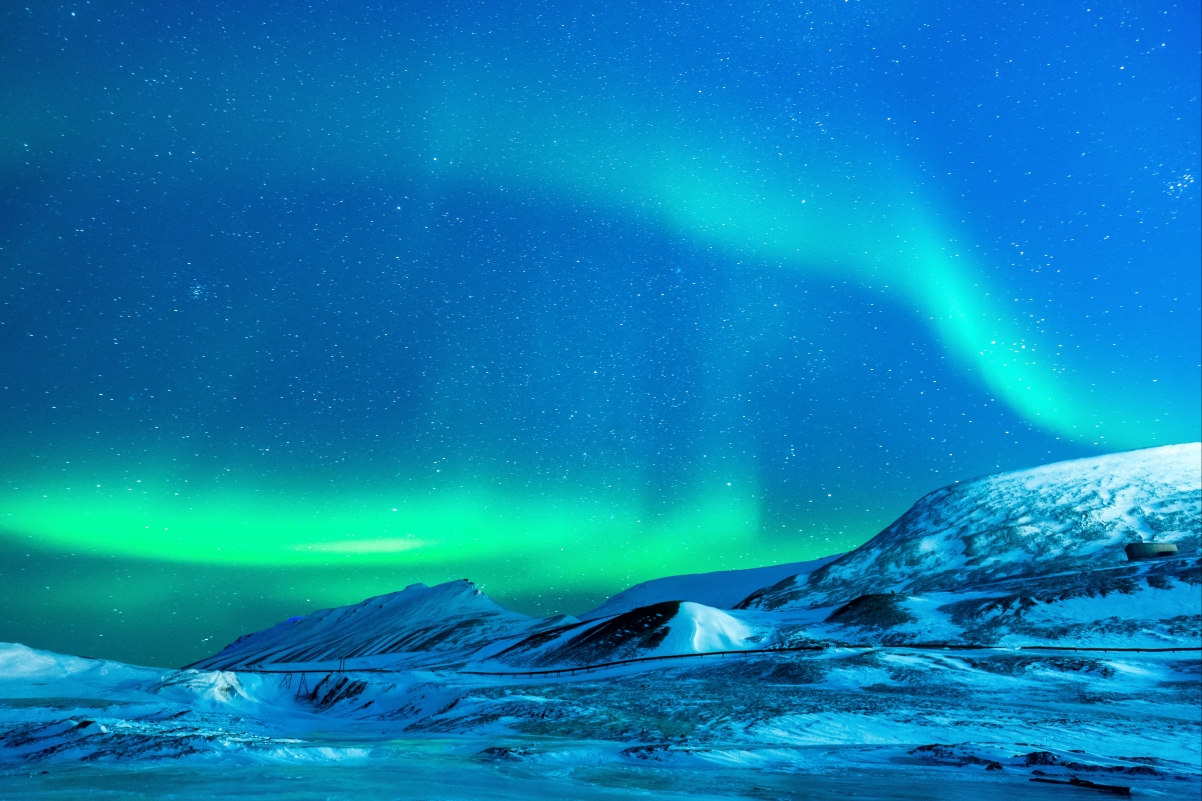 Glacier Aurora Northern Lights Night