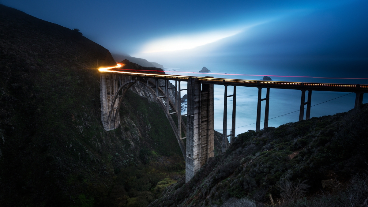 Bixby Bridge Hazy Dusk 4K