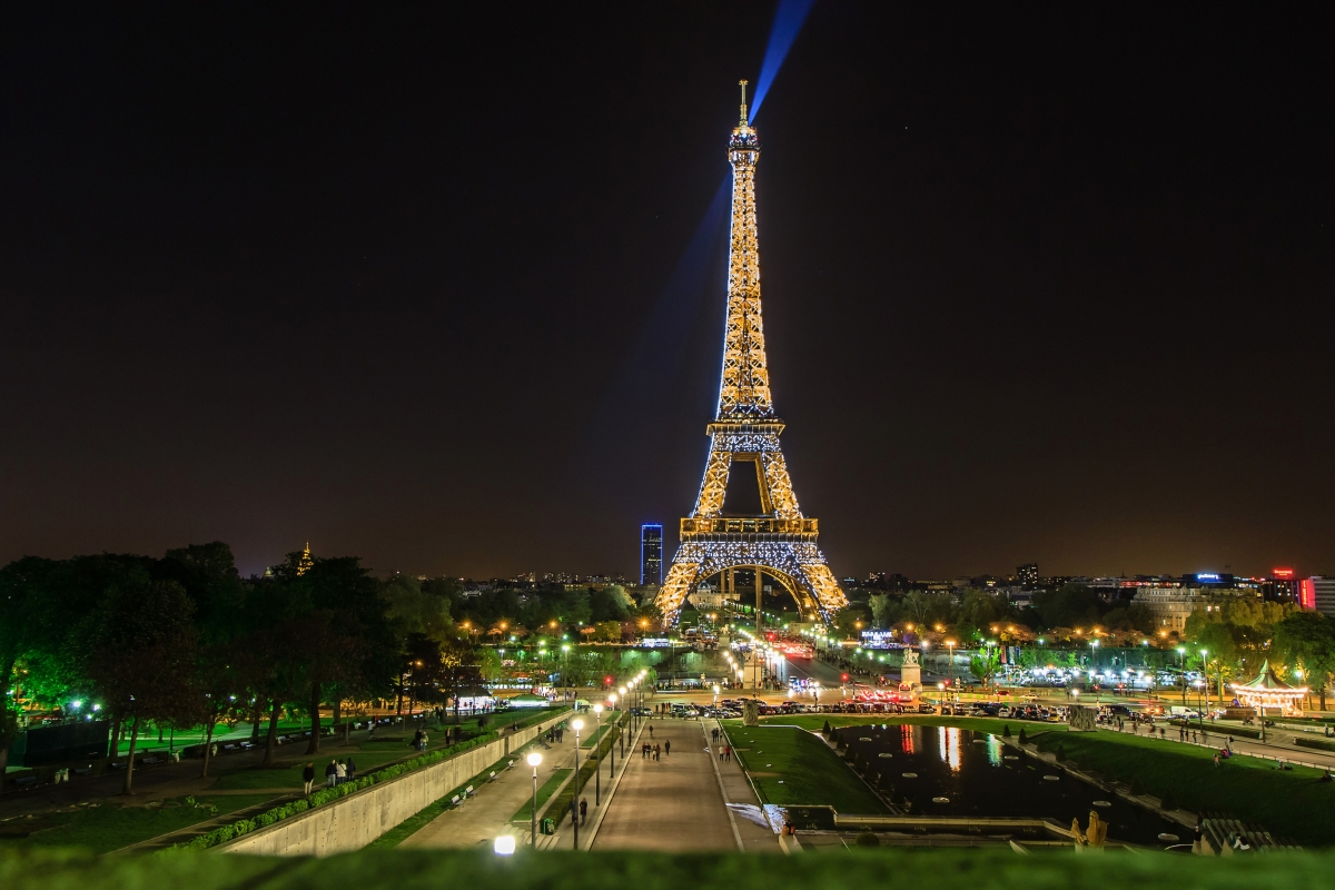 Paris Eiffel Tower, night scenery