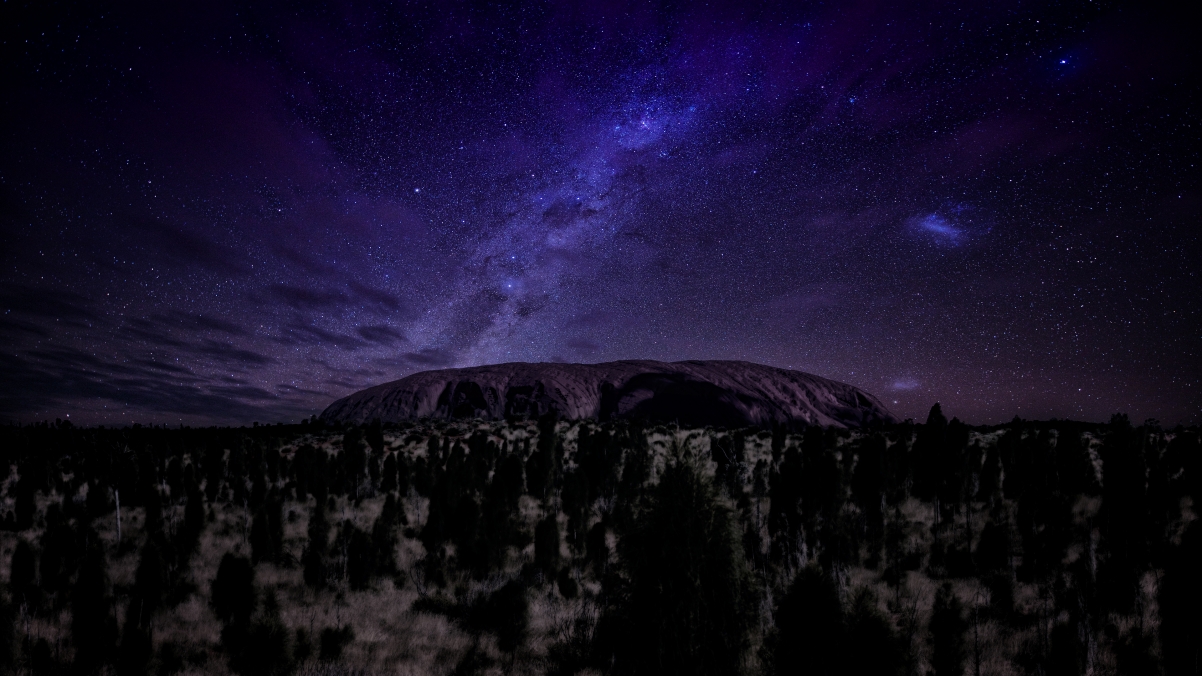 Moonless in Ayers Rock, Australia