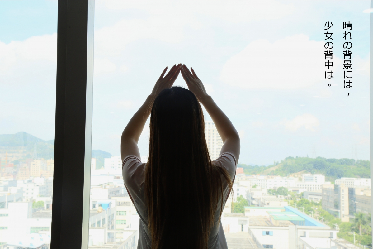 Japanese beauty back view 5K wallpaper