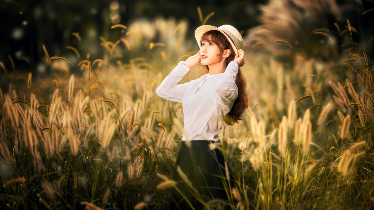 Fresh beauty sun hat outdoor photo