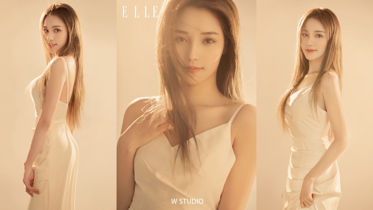 Pure beauty with long hair and good-looking body