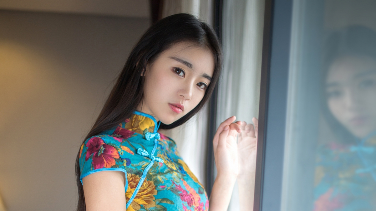 Cheongsam beauty Cola Vicky 4K wall