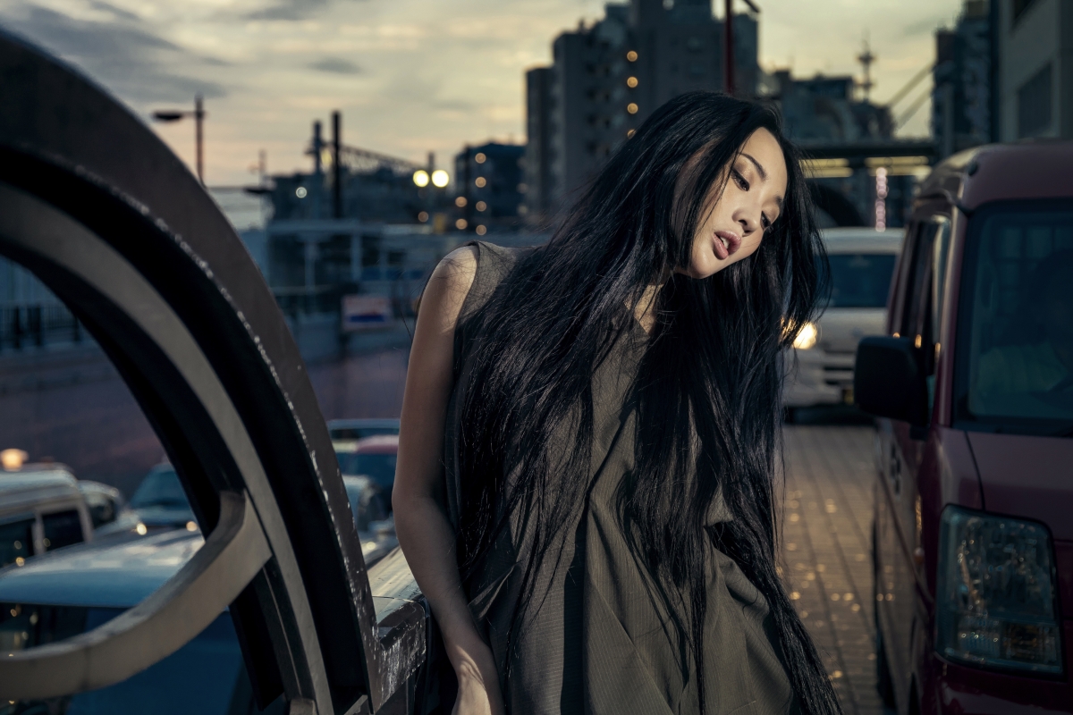 Sexy girl with long hair