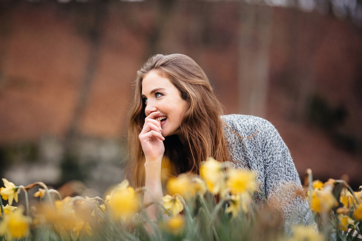Photo of girl, face, eyes, smile
