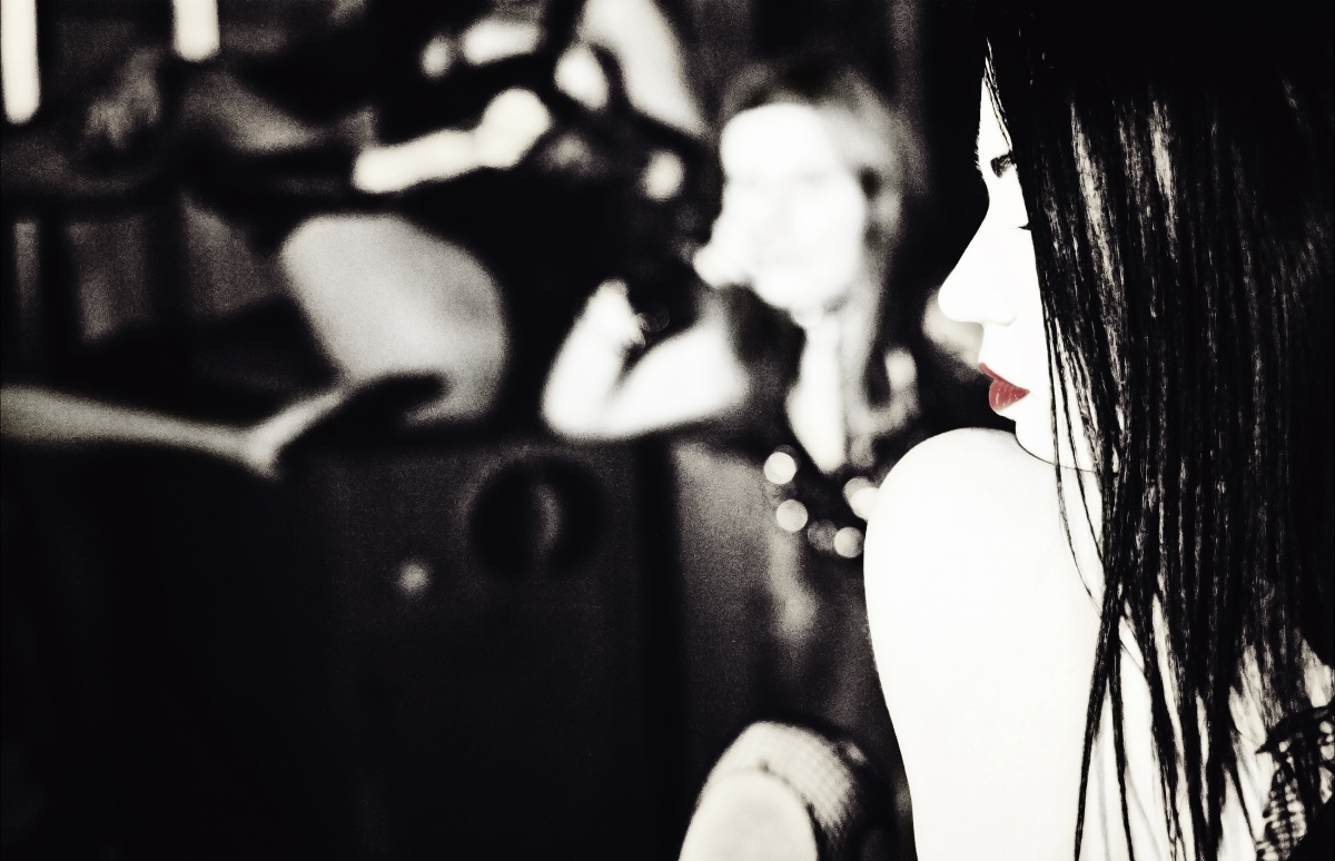 Girl lips sexy beauty black and white