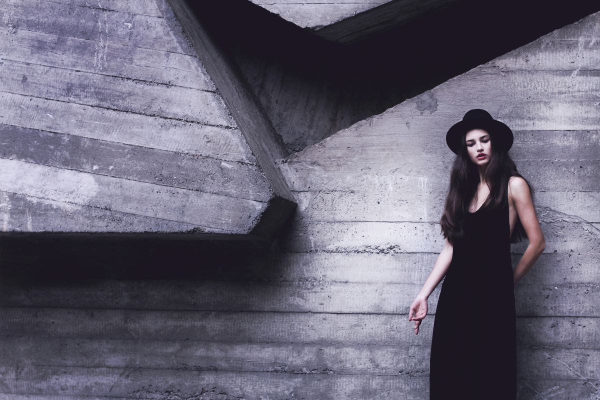 Girl dress up hat black skirt