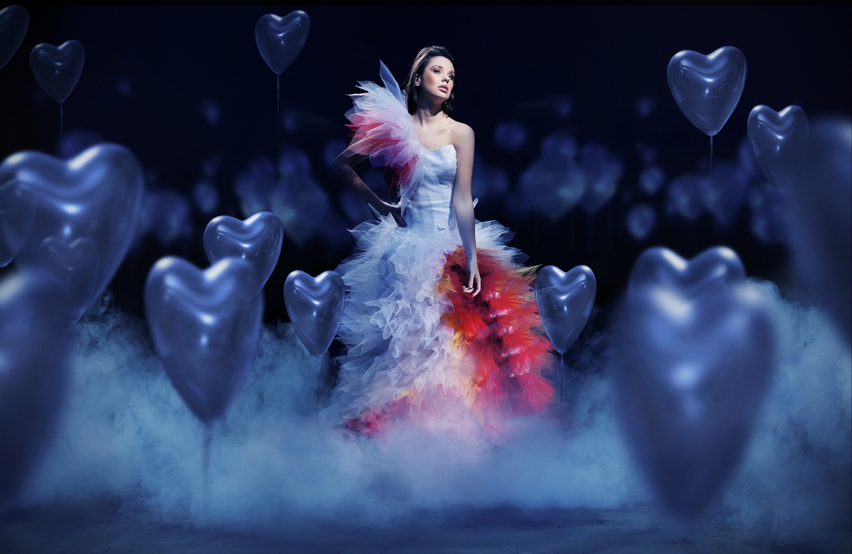 Girl black hair interior dress personal