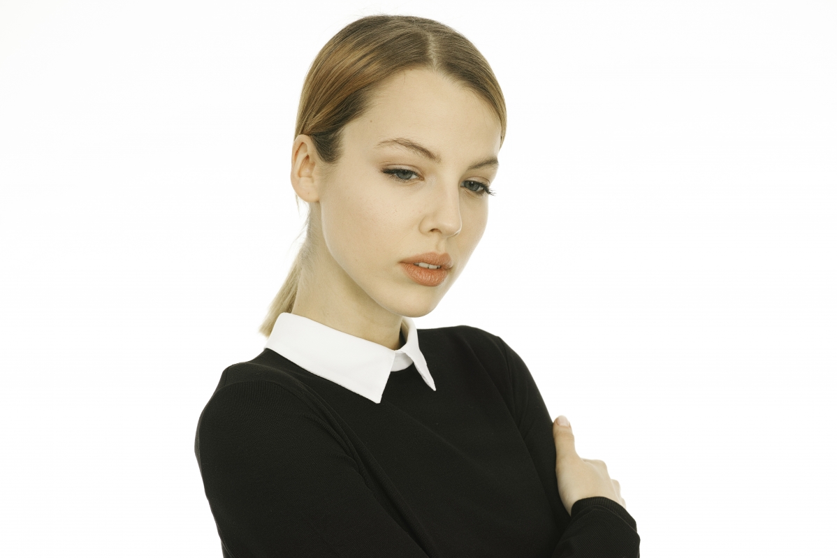 Fashion shoot of beautiful model portrait face