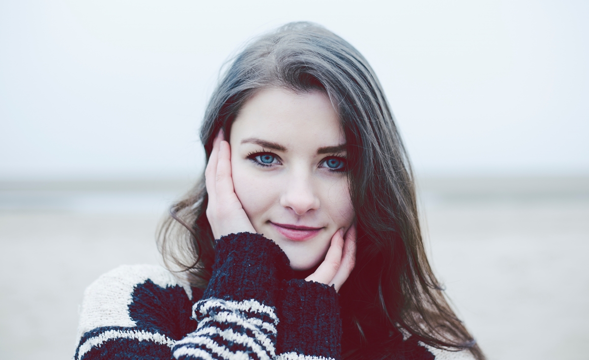 Girl with blue eyes