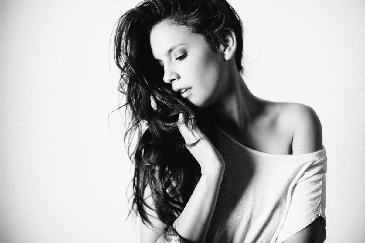 Black and white photo sexy beautiful model 5
