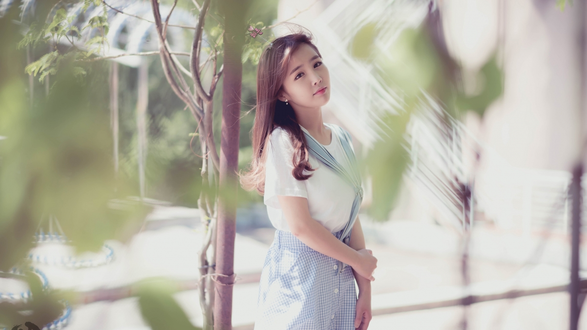 College campus pure and cute beauty 4K