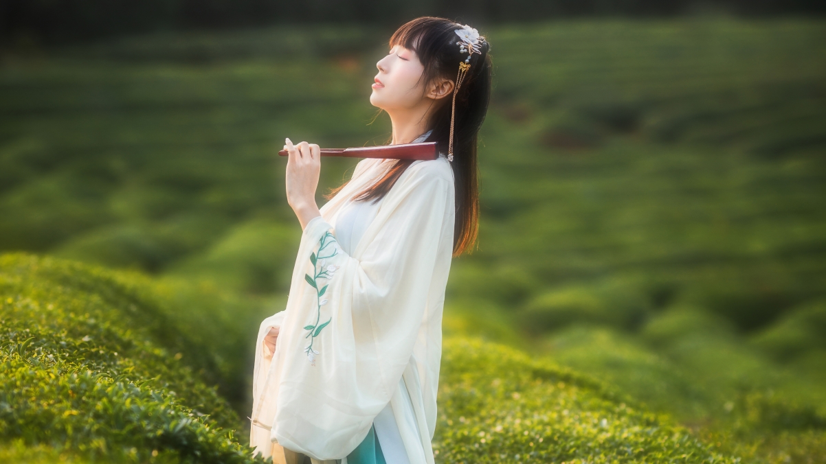 Tea garden beautiful ancient style beauty 4k wallpaper