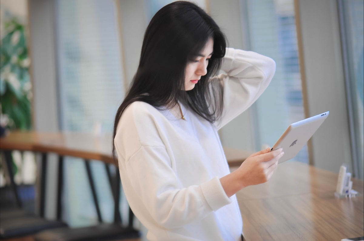 Female profile picture material