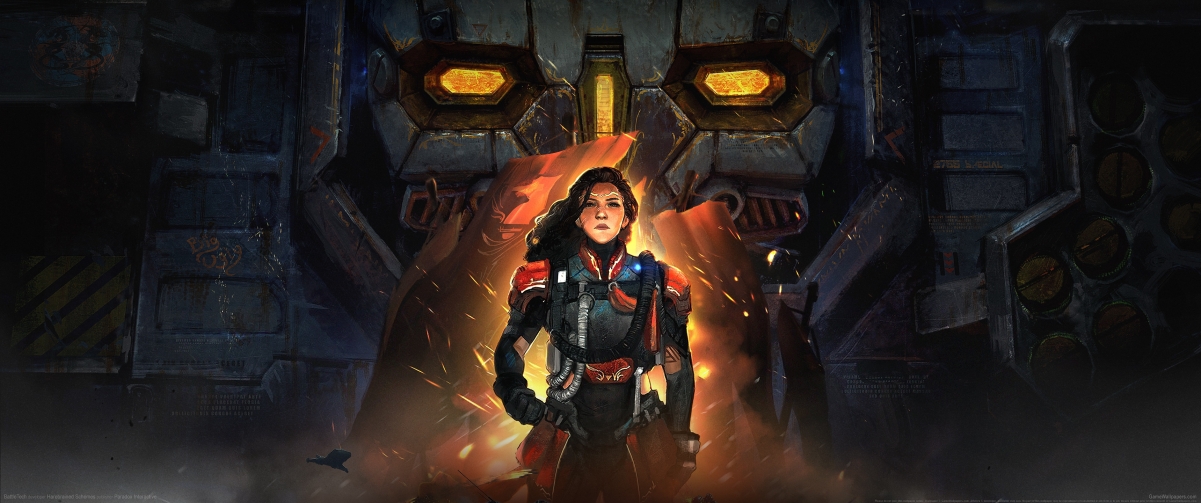 Fighter armor 3440x1440 game wall