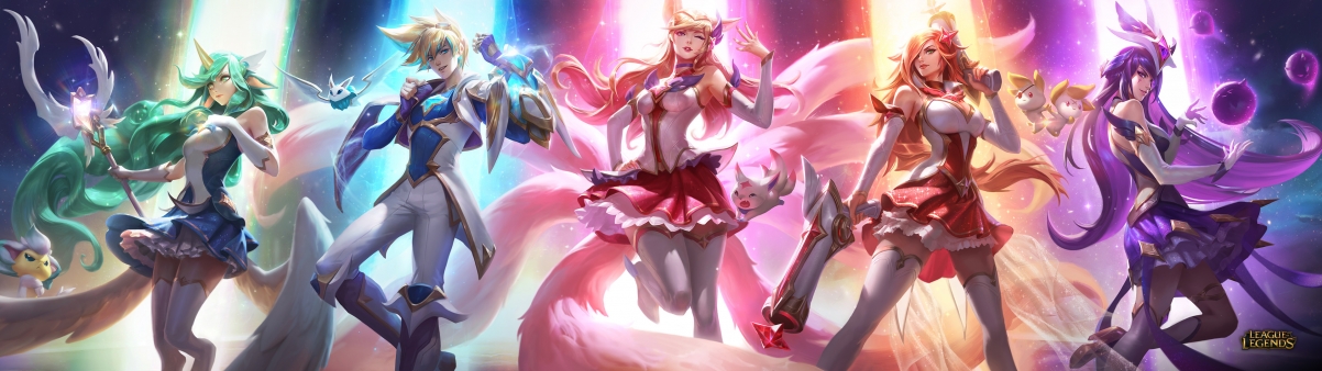 League of Legends original painting 3840x1080 wall