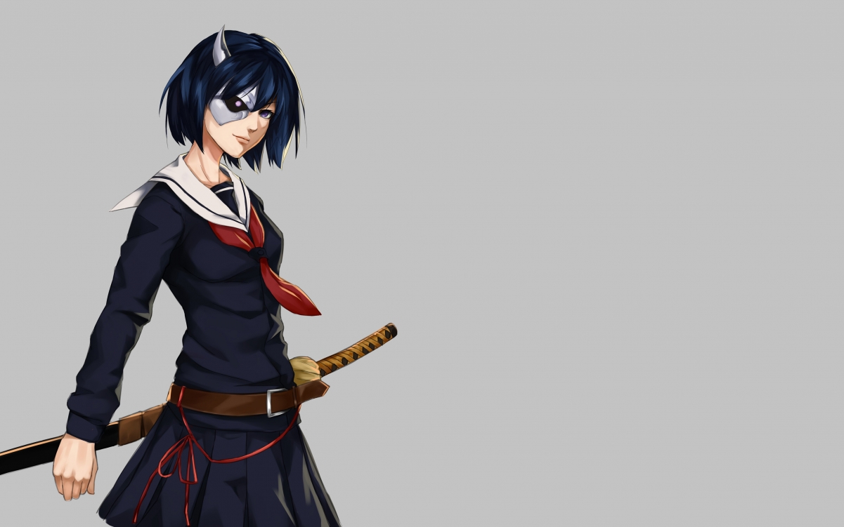 Katana Armed Girl 4K Wallpaper