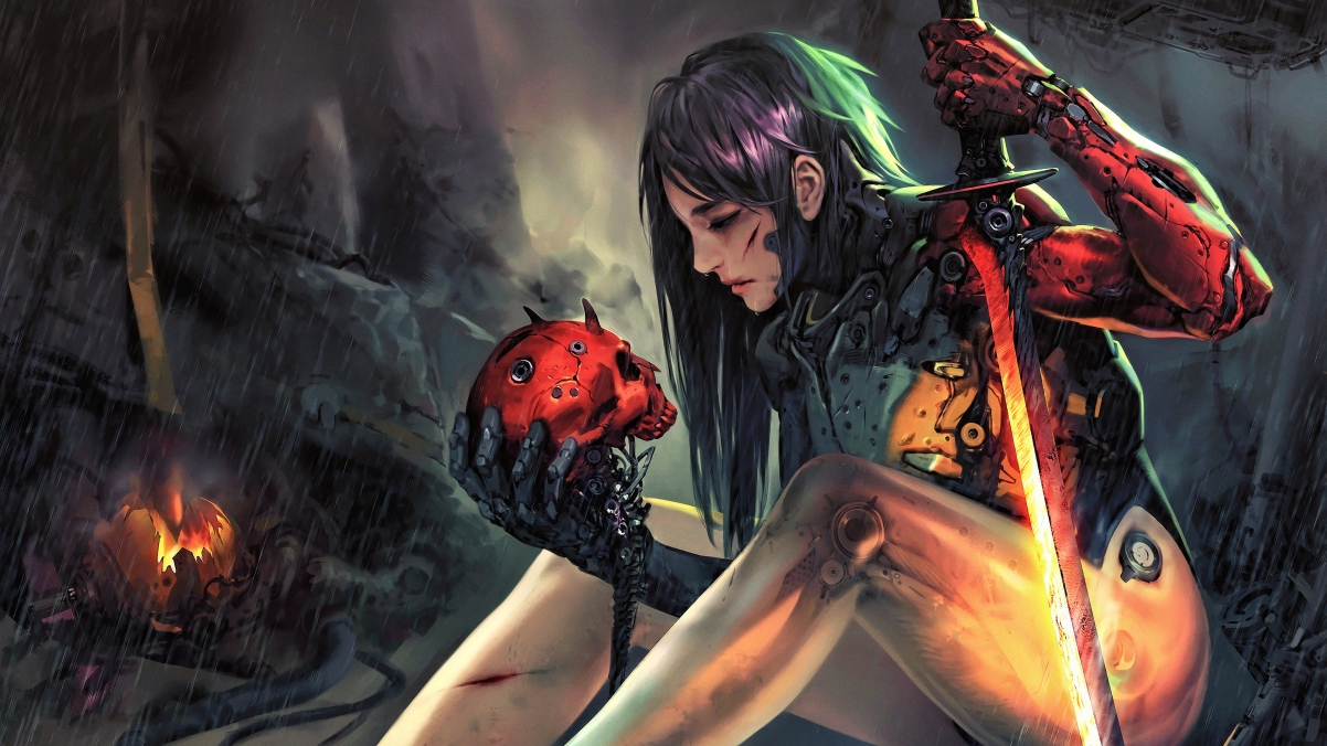 Cyberpunk CGI Fantasy Girl