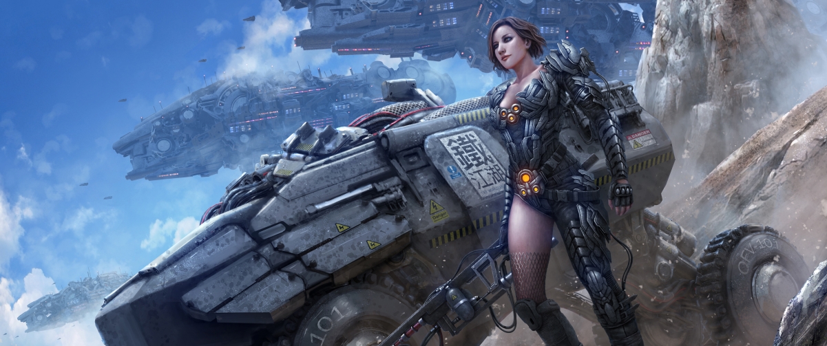 Spaceship, chariot, game beauty