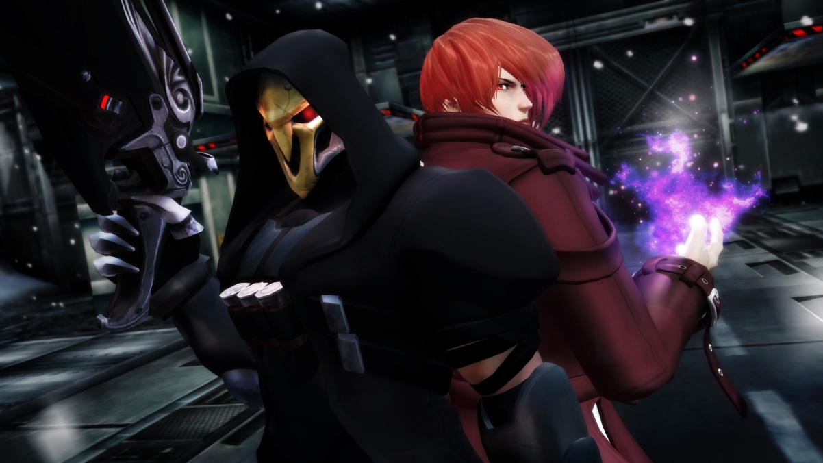 Overwatch Grim Reaper and The King of Fighters 4K Wall