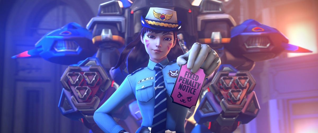 Overwatch Dva Policewoman 3440x
