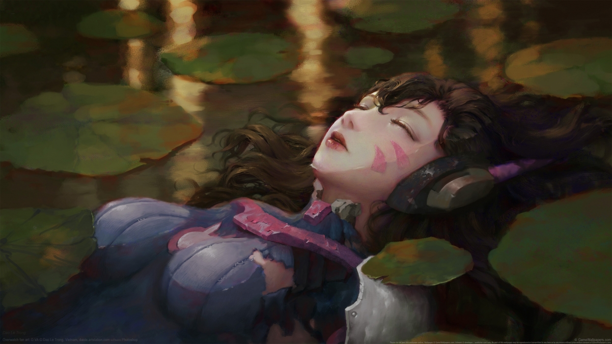 Overwatch dva water lotus 4k