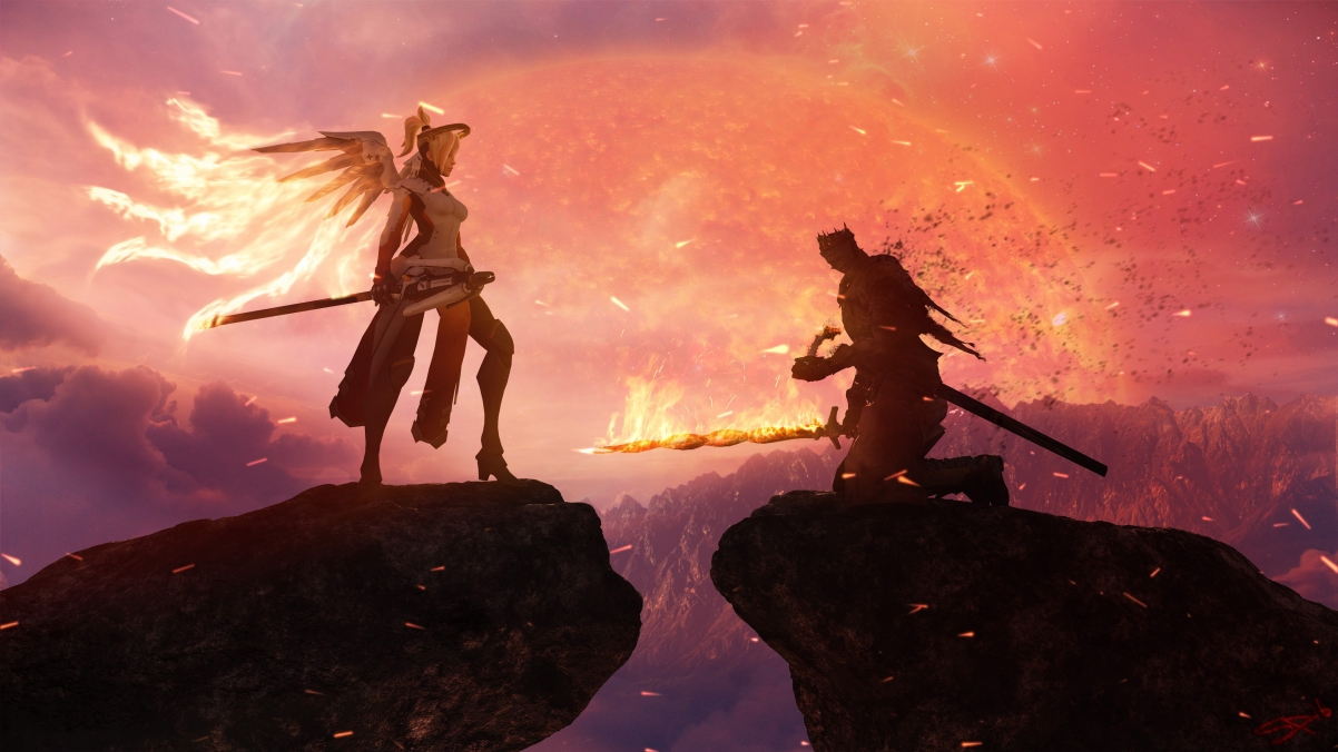 Overwatch Angels beautiful 4K wall