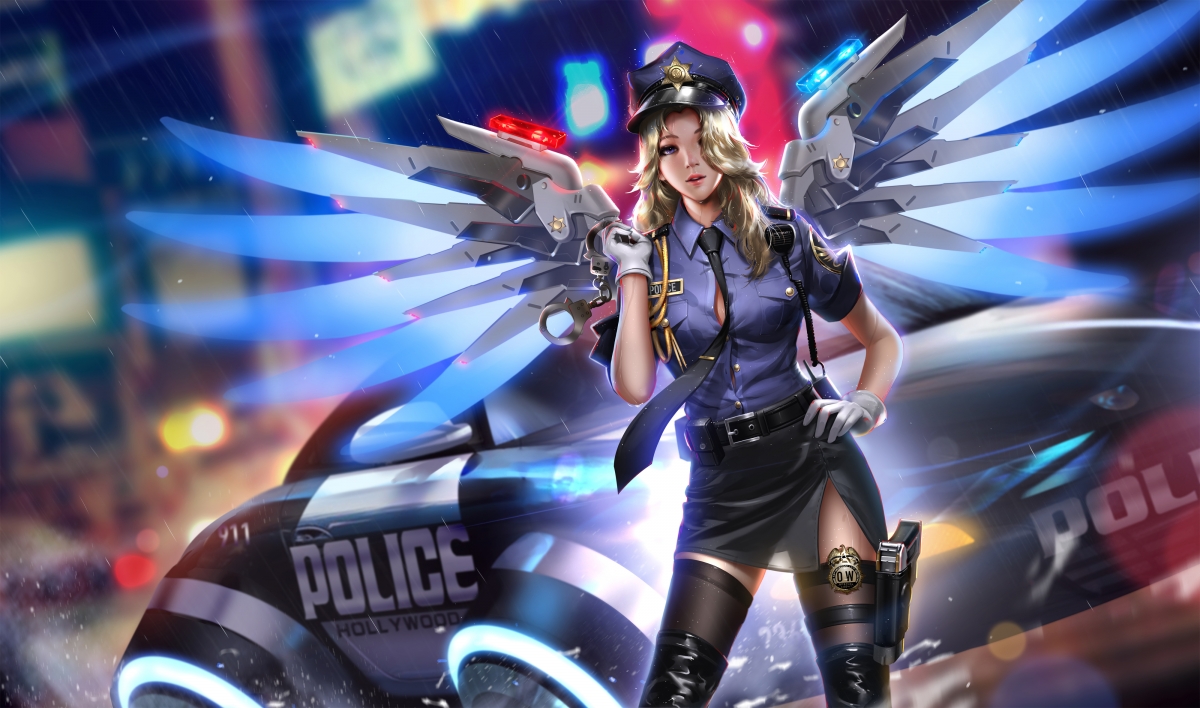 Overwatch beauty police angel